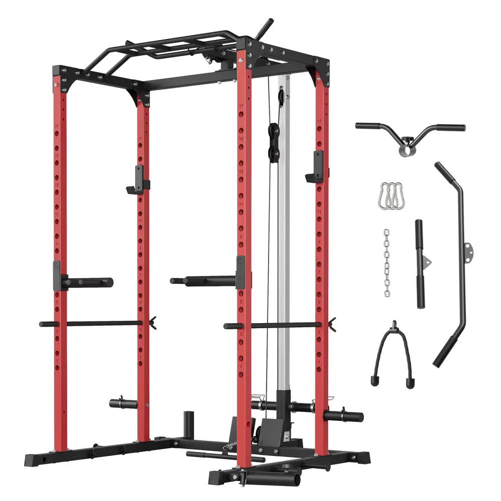 Gym Strength 1200lbs adjustable red