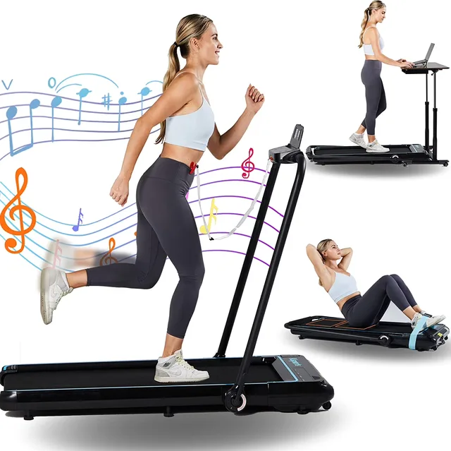 Treadmill 2.5hp foldable black