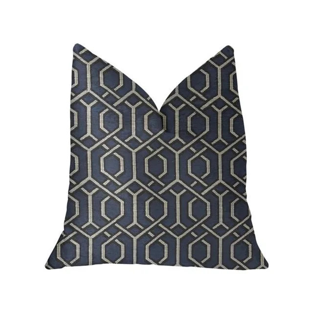 Throw Pillow 22 in blue black
