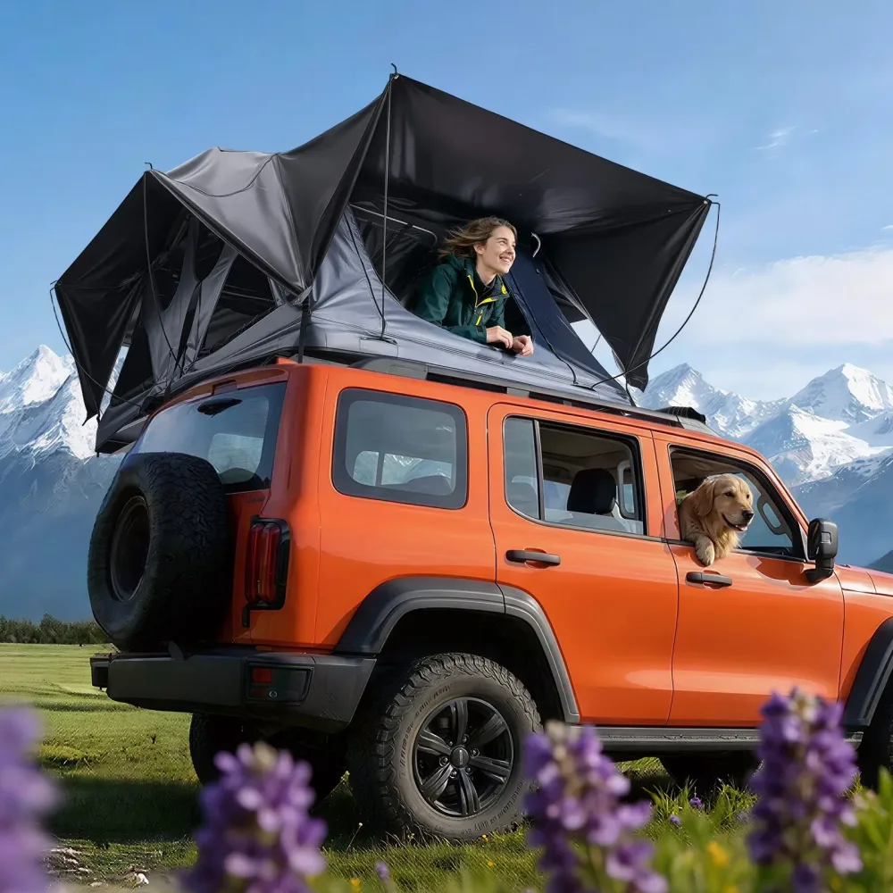 Rooftop Tent 2-3 people foldable led