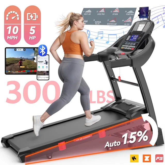 Running Machine 5hp 300lb folding