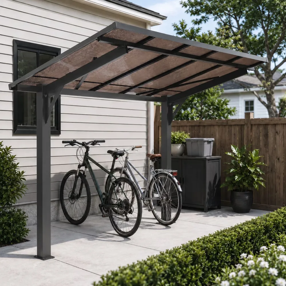 Carport black 91.83 lbs 82.05 inch