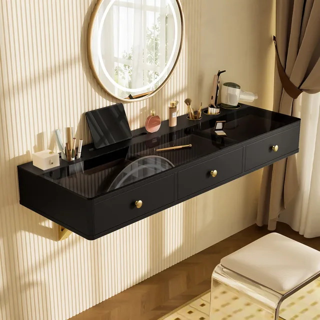Vanity Table 47" black 100lbs