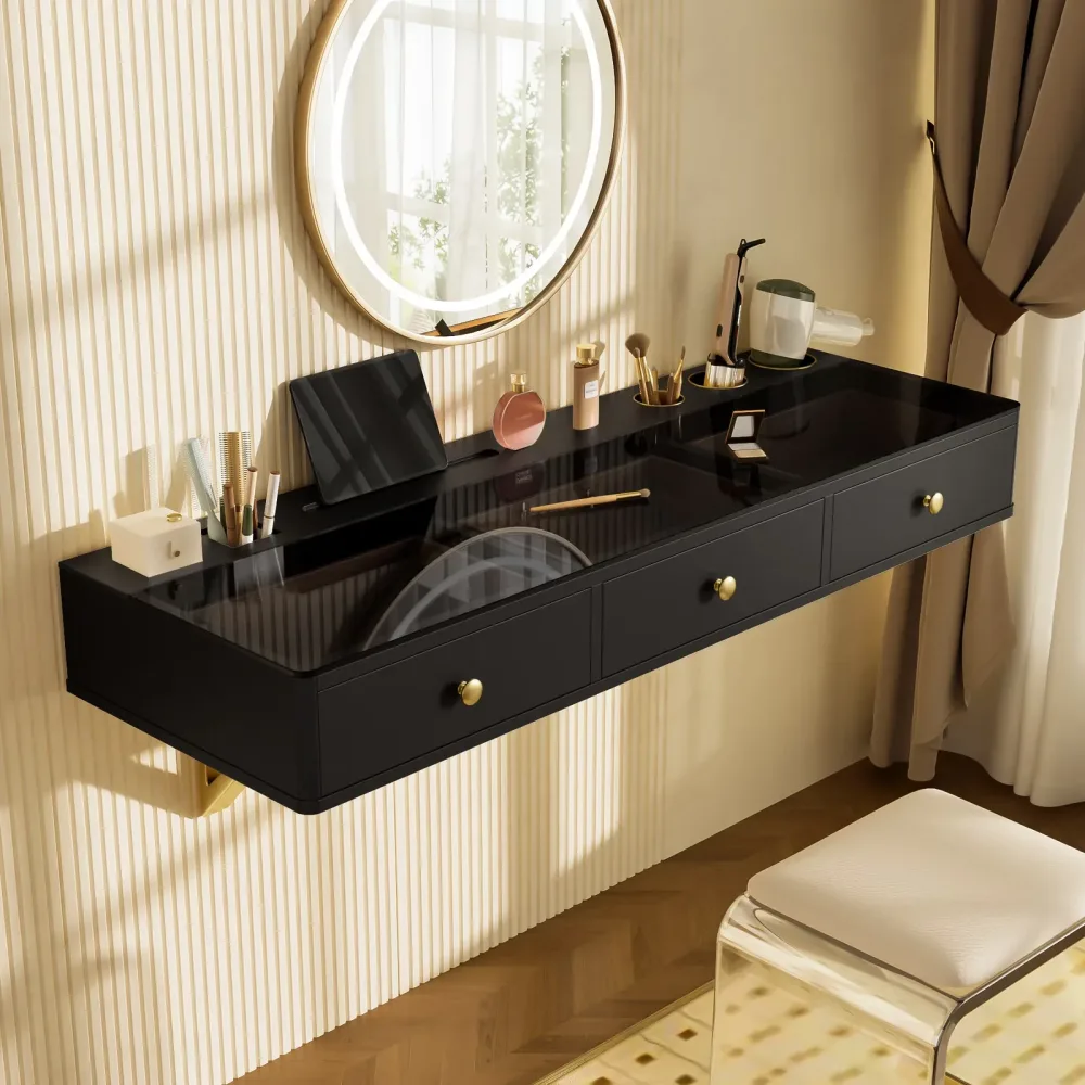 Vanity Table 47" black 100lbs
