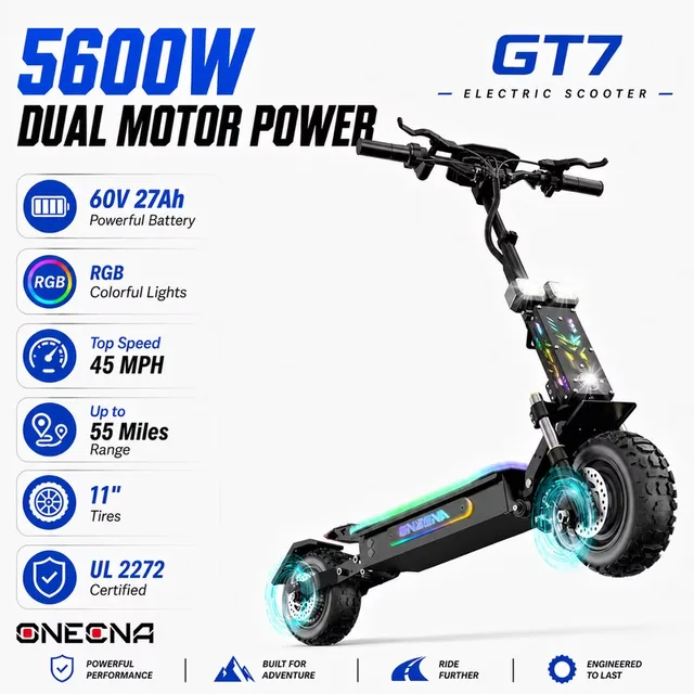 Electric Scooter 7000w 12" black