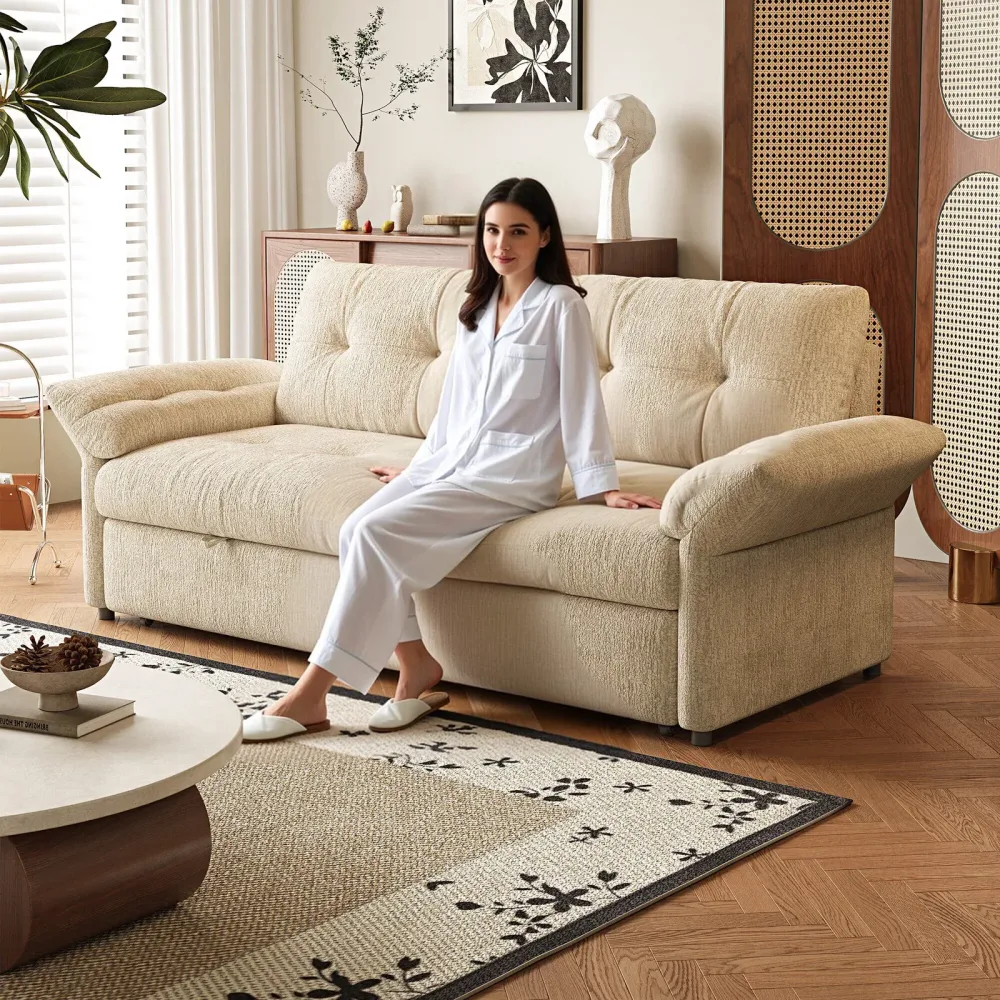 Sofa Bed adjustable beige 600 pounds