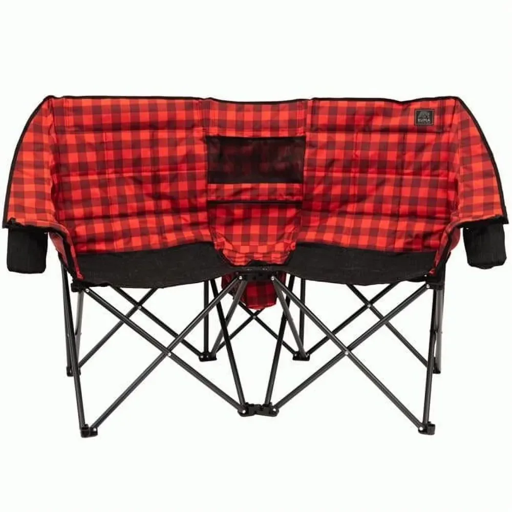 Camping Chair red black 57 in