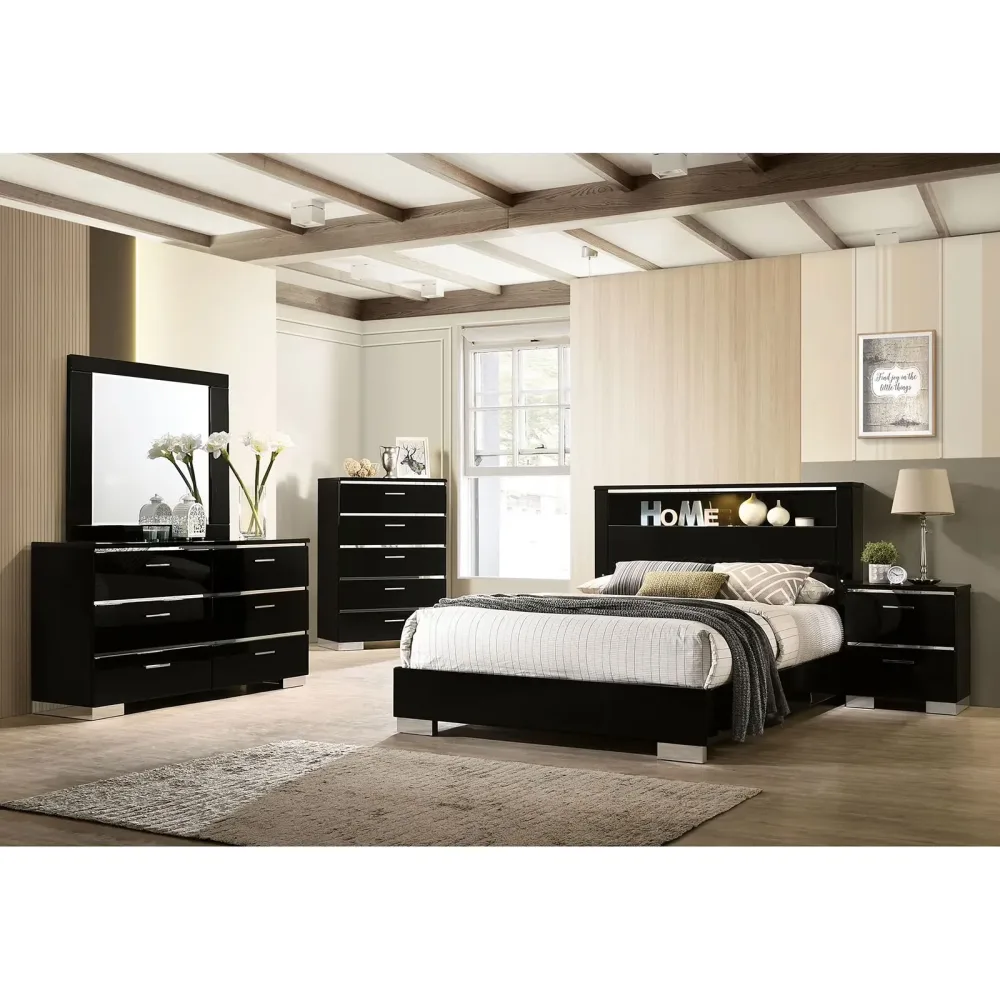 Bedroom black 8" 4"