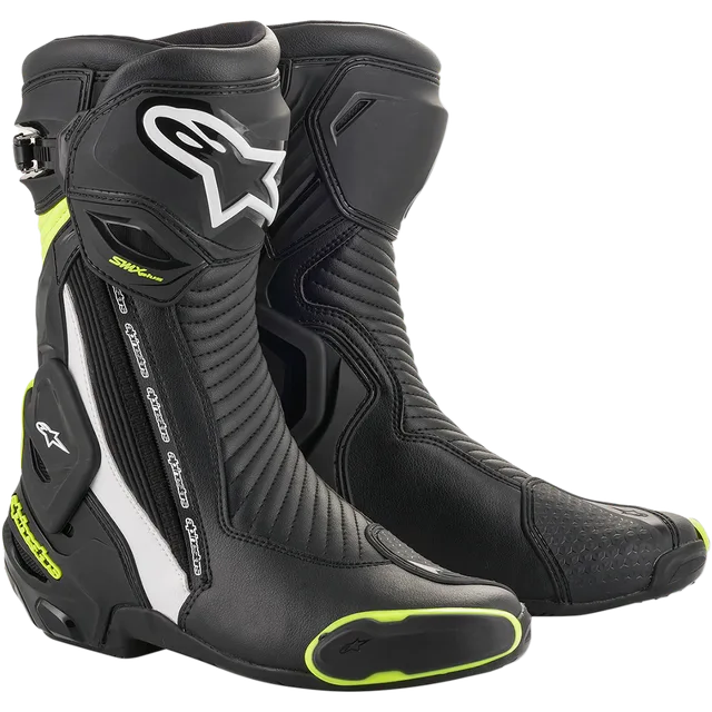 Mens Motorcycle black white yellow