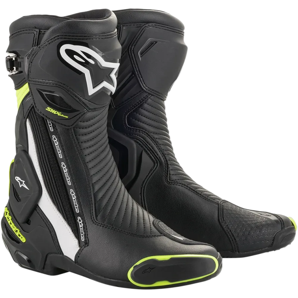 Mens Motorcycle black white yellow