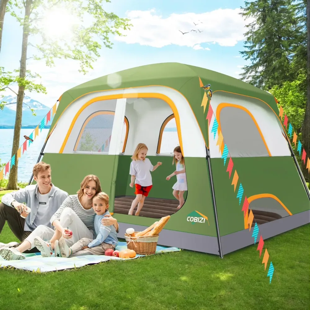 Tents 6 person windproof green