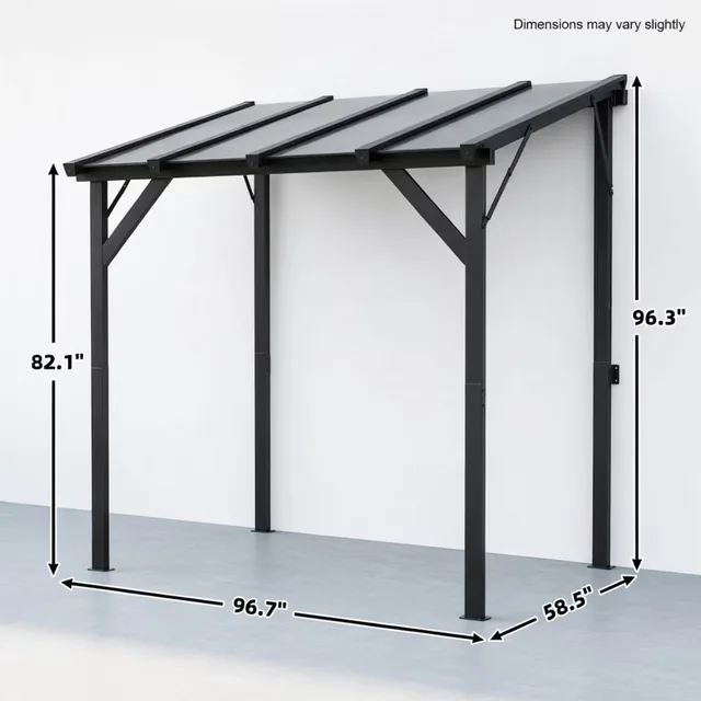 Canopy Shelter 96.5" 58.3" gray