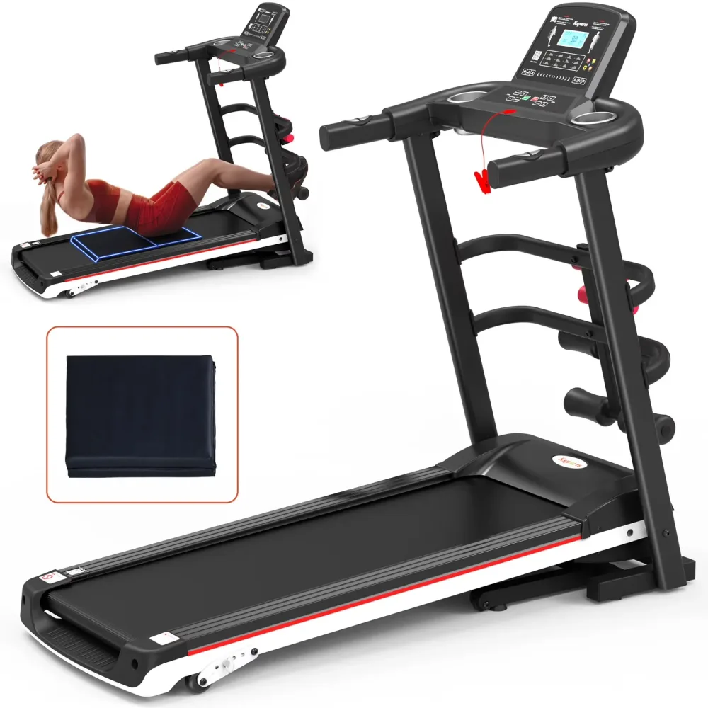 Electric Treadmill black 48 inches portable