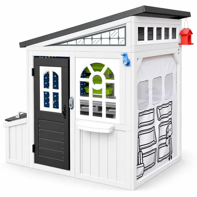 Backyard Playhouse black white 47.24"