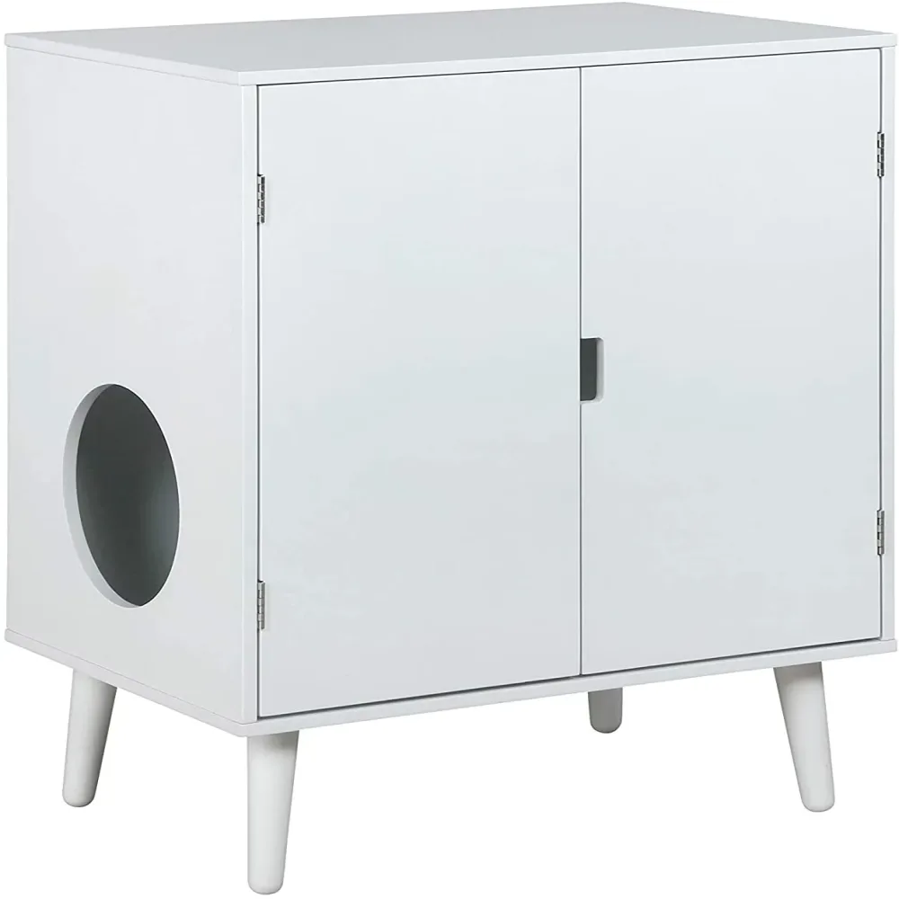 Litter Cabinet white grey orange
