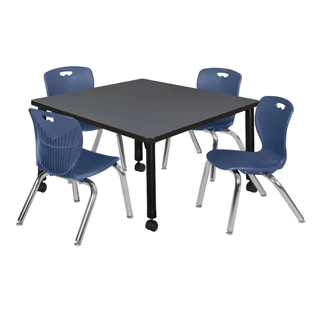 Classroom adjustable grey blue