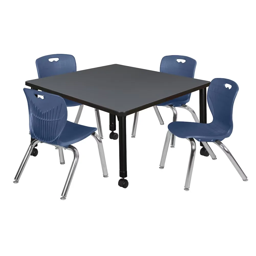 Classroom adjustable grey blue