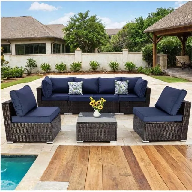 Patio Furniture gray blue