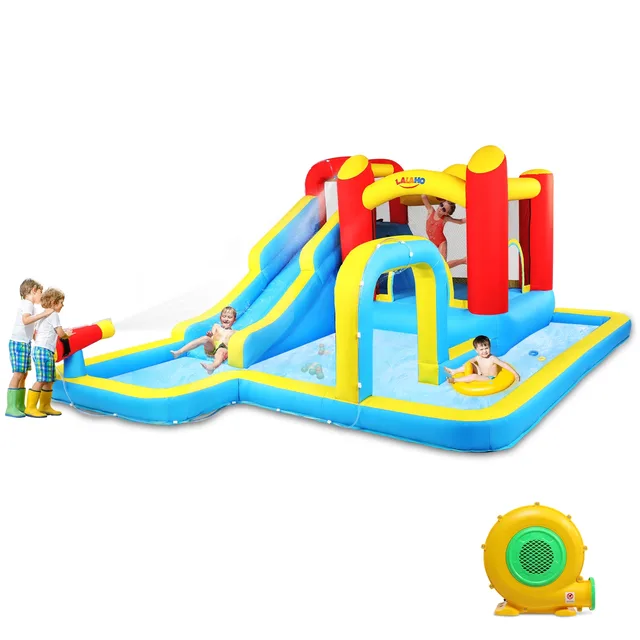 Backyard Play blue green red