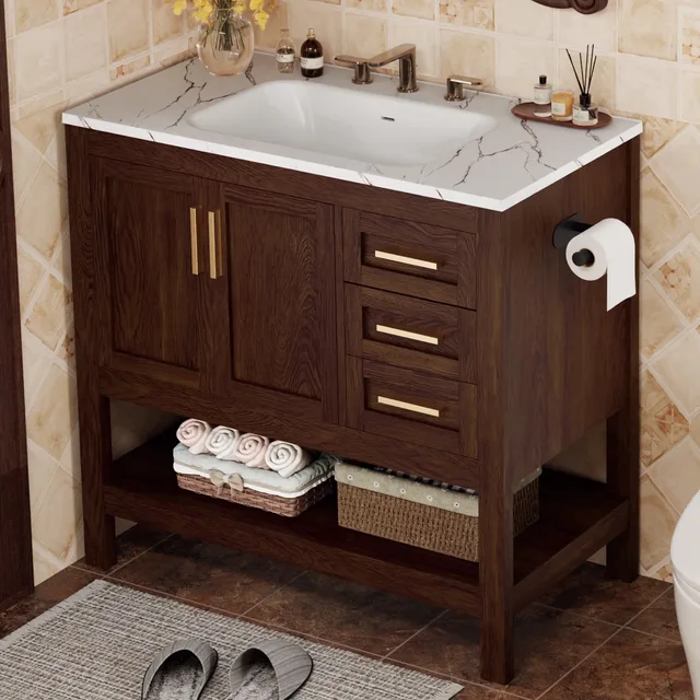 Storage Cabinet 47 inch 36in brown