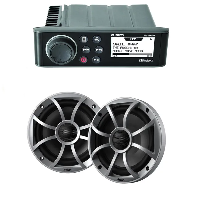 Stereo 1 pair 6.5" silver