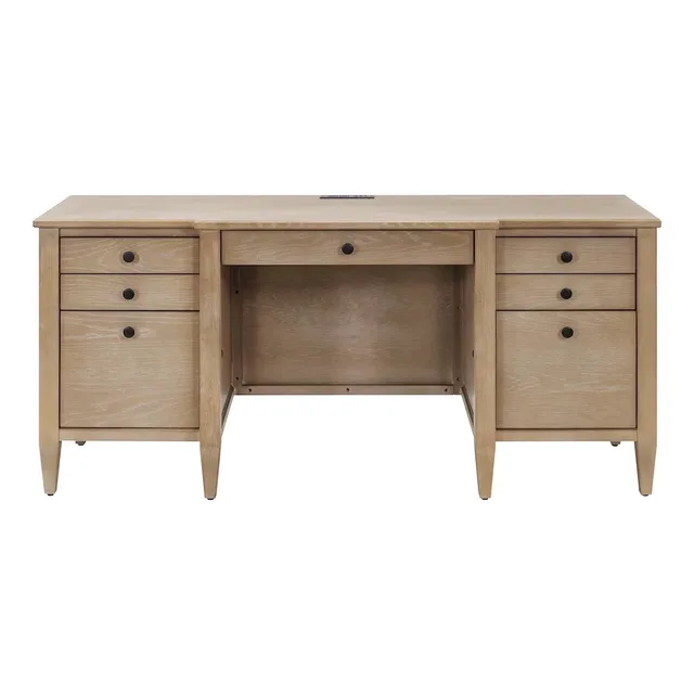 Desk locking brown 66"