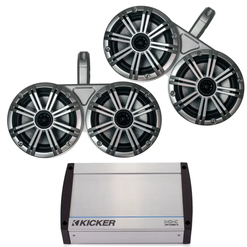 Amplifier 400 watt white silver