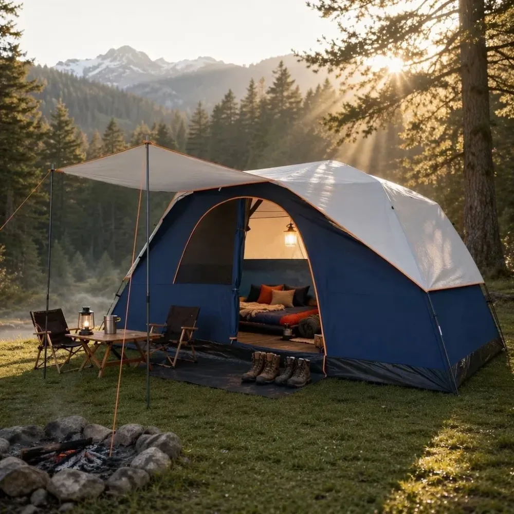 Family Camping 10-12 person waterproof green