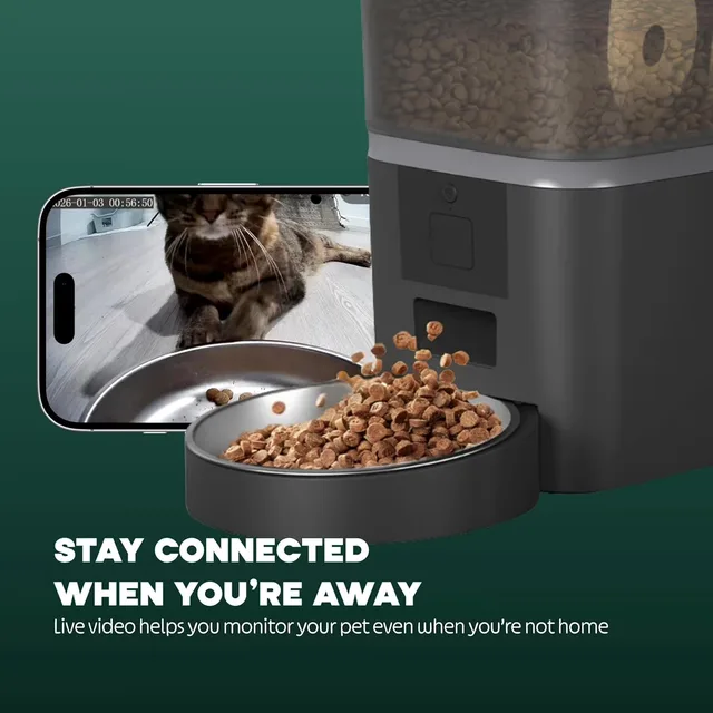 Cat Feeder 15mm adjustable black