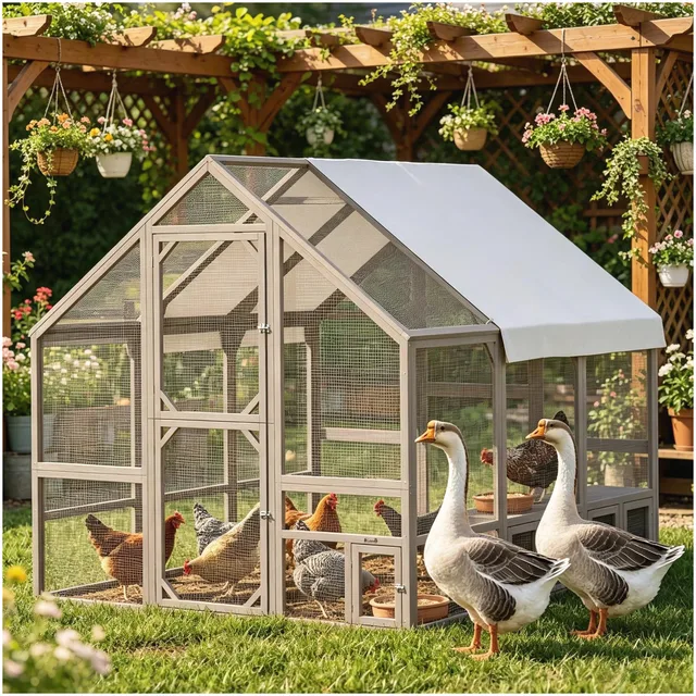 Chicken Coop brown white