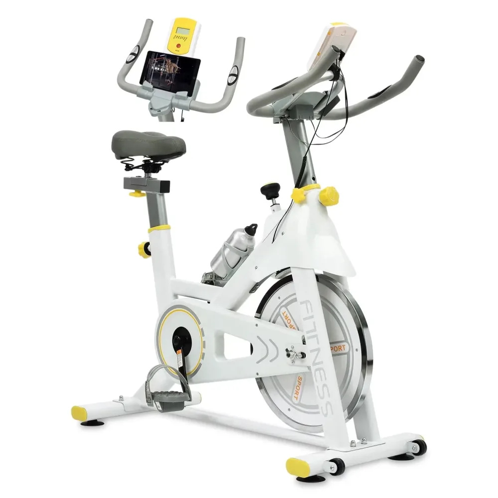 Exercise Bike 30 lb yellow white