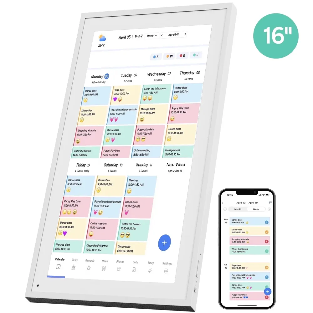 Family Organizer white 7 lb wireless
