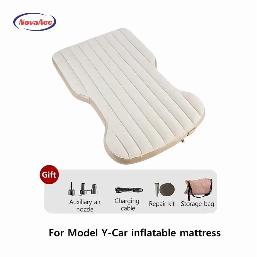 Inflatable Mattress portable foldable beige