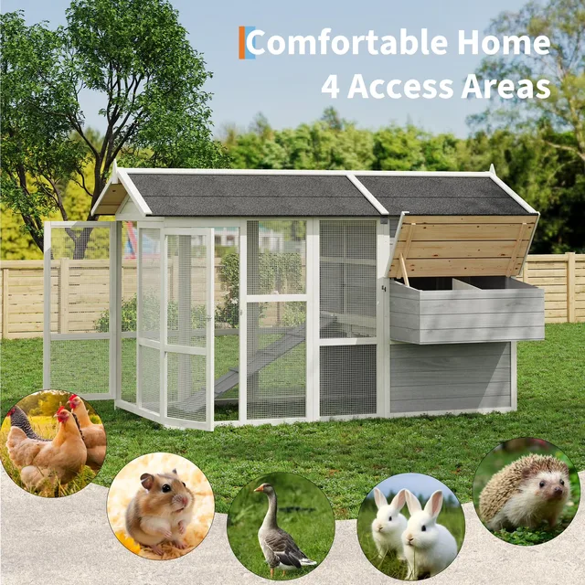 Chicken Coop 80" waterproof gray