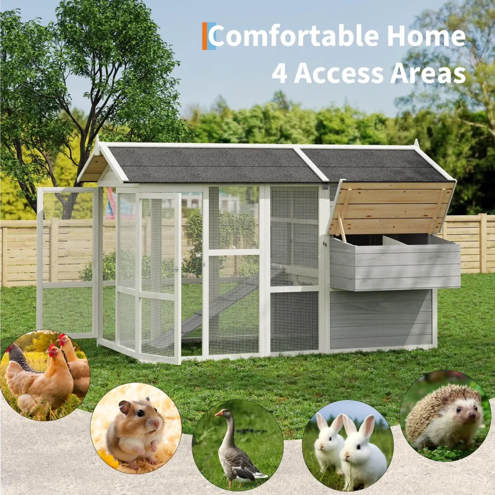 Chicken Coop 80" waterproof gray
