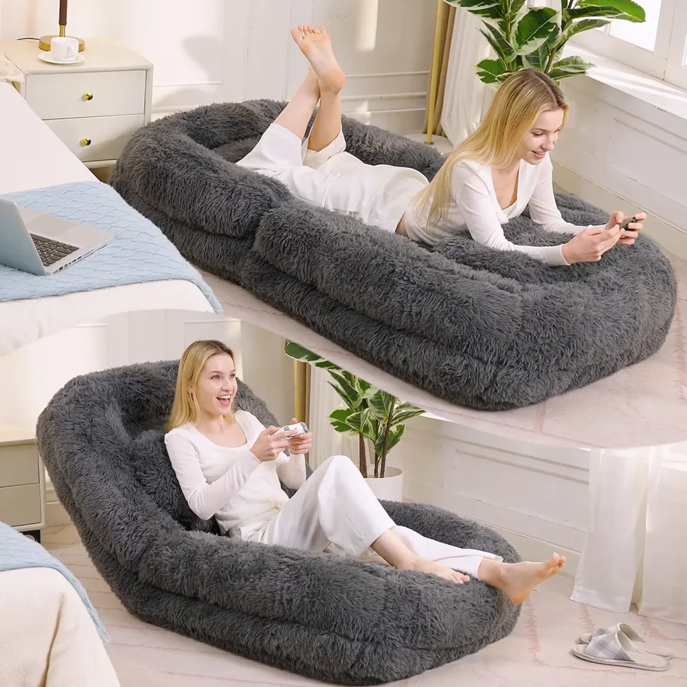 Dog Bed 69" adjustable gray
