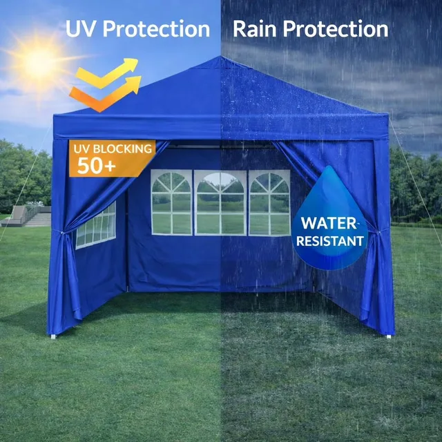 Canopy Tent portable blue 7-8 people