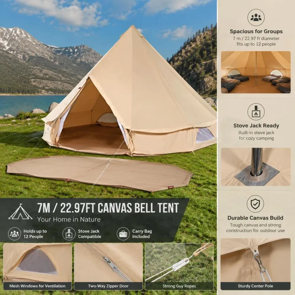 Bell Tent 12 person 350 cm 50 kg