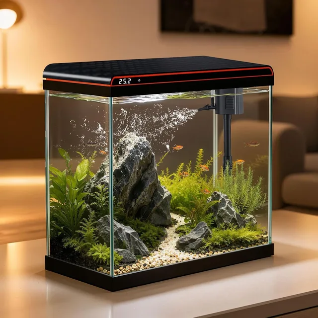 Fish Tank 5 gallon black 16.14 inches