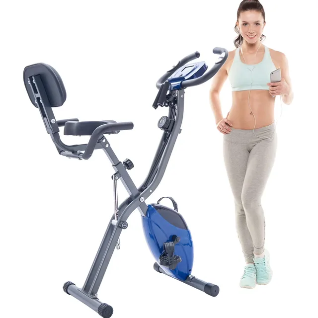 Exercise Bike folding adjustable blue