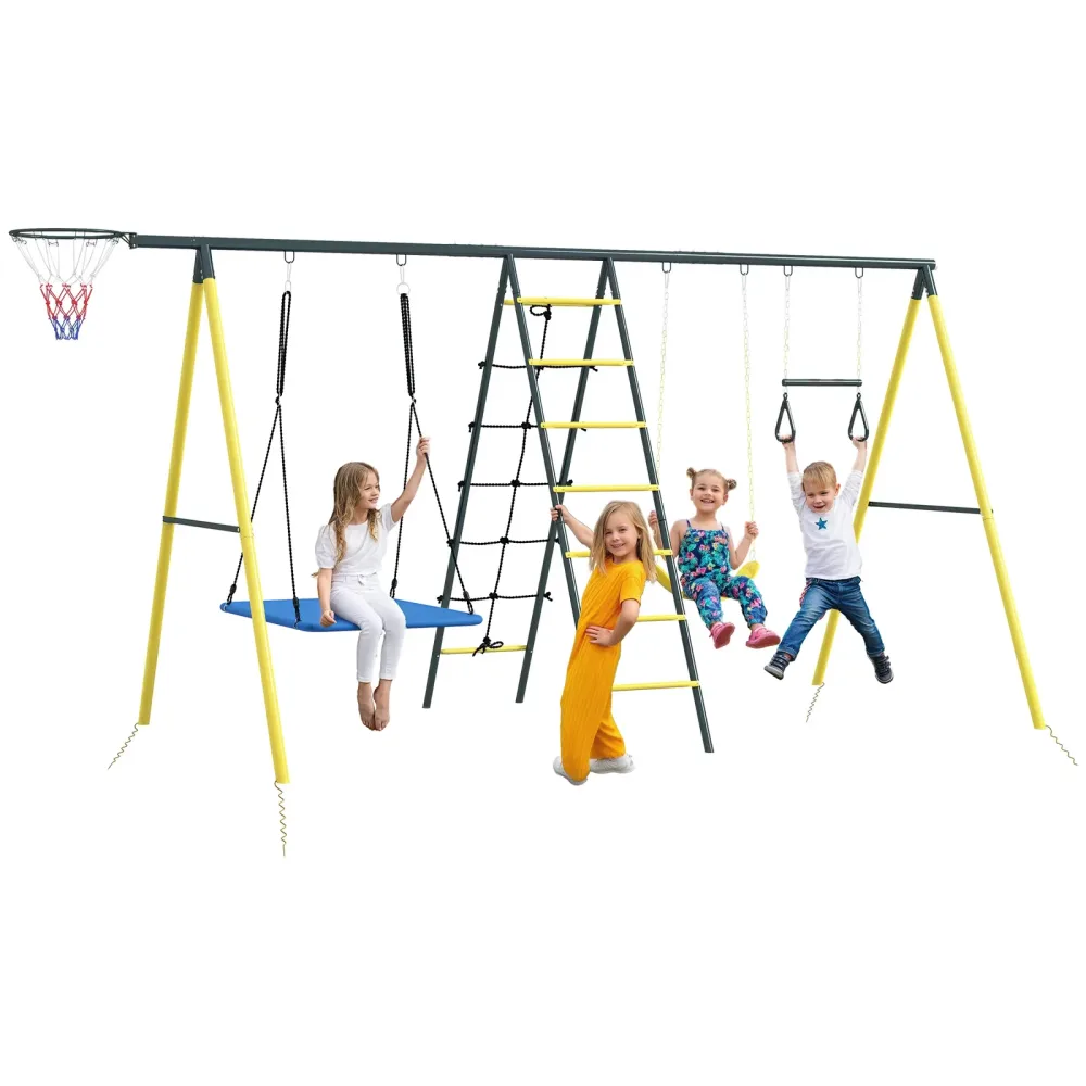 Backyard Playset 440lbs yellow 440 lbs