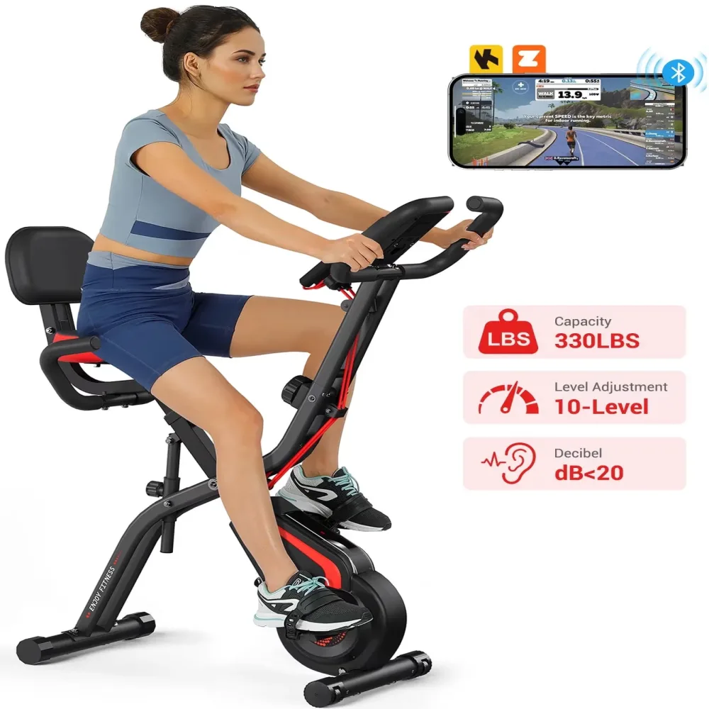 Exercise Bike 330lbs folding black