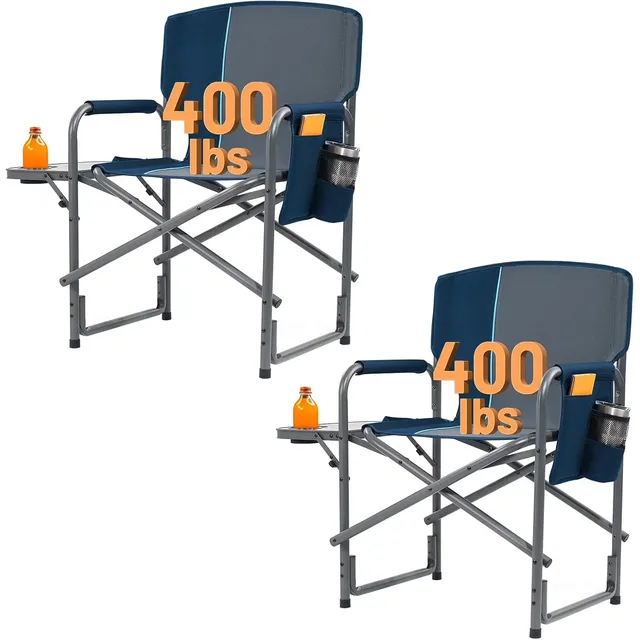 Camping Chair 400lbs portable blue