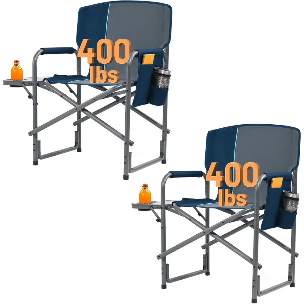 Camping Chair 400lbs portable blue