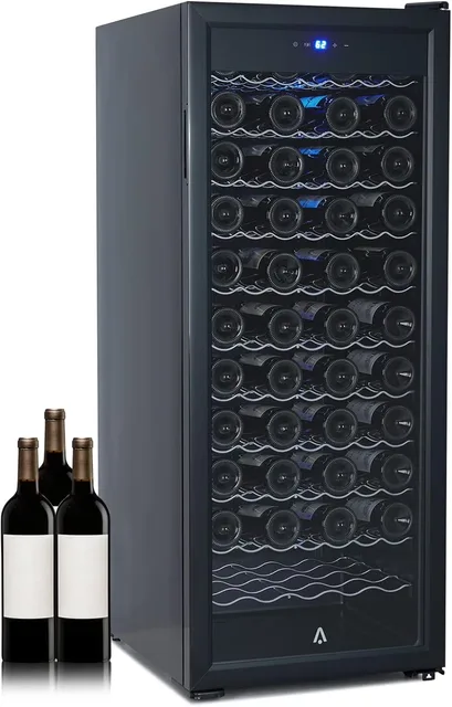 Wine Cooler adjustable black 47.87"