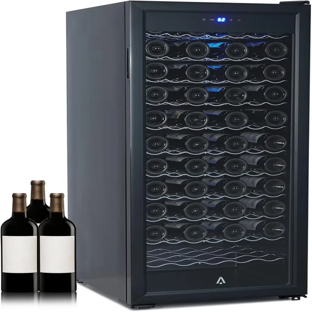 Wine Cooler adjustable black 47.87"