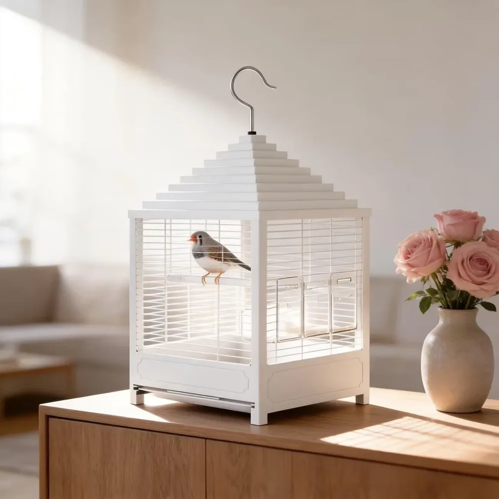 Bird Cage portable white 59 oz