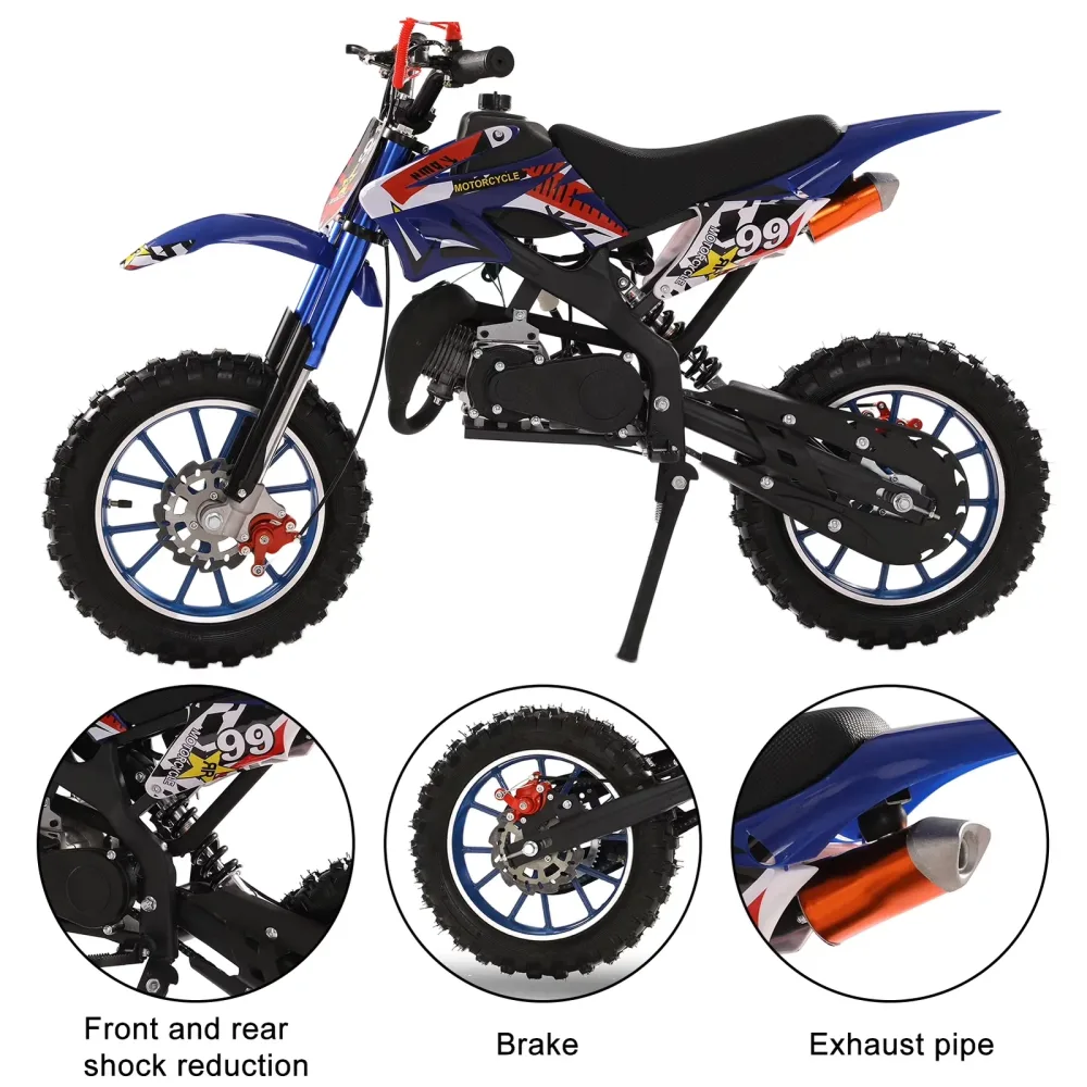 Dirt Bike blue 12 inch 47.2 inches