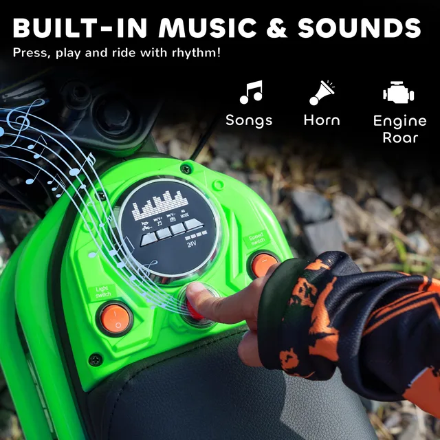 Dirt Bike 24v 350w green
