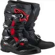 Motorcycle Boots red black